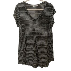 Able Made in USA Medium Striped Long Cotton Blend T-Shirt